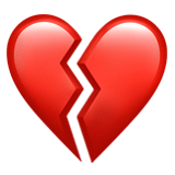 Apple design of the broken heart emoji verson:ios 16.4