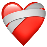 Apple design of the mending heart emoji verson:ios 16.4