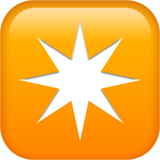 Apple design of the eight-pointed star emoji verson:ios 16.4