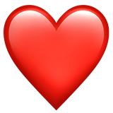 Apple design of the red heart emoji verson:ios 16.4