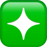 Apple design of the sparkle emoji verson:ios 16.4