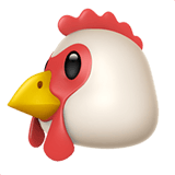 Apple design of the chicken emoji verson:ios 16.4