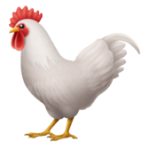 Apple design of the rooster emoji verson:ios 16.4