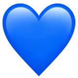 Apple design of the blue heart emoji verson:ios 16.4