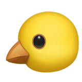 Apple design of the baby chick emoji verson:ios 16.4