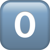 Apple design of the keycap: 0 emoji verson:ios 16.4