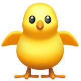 Apple design of the front-facing baby chick emoji verson:ios 16.4