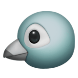 Apple design of the bird emoji verson:ios 16.4