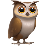 Apple design of the owl emoji verson:ios 16.4