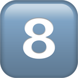 Apple design of the keycap: 8 emoji verson:ios 16.4