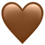 Apple design of the brown heart emoji verson:ios 16.4