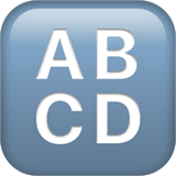Apple design of the input latin uppercase emoji verson:ios 16.4