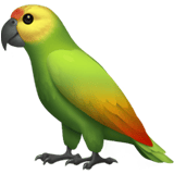 Apple design of the parrot emoji verson:ios 16.4