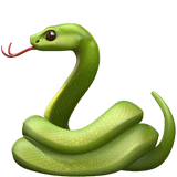 Apple design of the snake emoji verson:ios 16.4