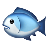 Apple design of the fish emoji verson:ios 16.4