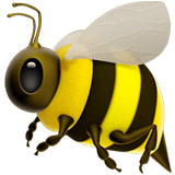 Apple design of the honeybee emoji verson:ios 16.4
