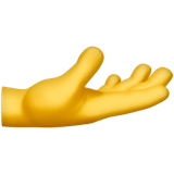 Apple design of the palm up hand emoji verson:ios 16.4