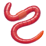 Apple design of the worm emoji verson:ios 16.4