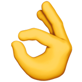 Apple design of the OK hand emoji verson:ios 16.4