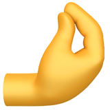 Apple design of the pinched fingers emoji verson:ios 16.4