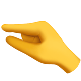 Apple design of the pinching hand emoji verson:ios 16.4