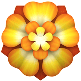 Apple design of the rosette emoji verson:ios 16.4