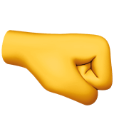 Apple design of the right-facing fist emoji verson:ios 16.4