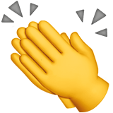 Apple design of the clapping hands emoji verson:ios 16.4