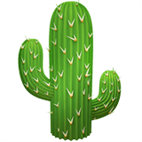 Apple design of the cactus emoji verson:ios 16.4