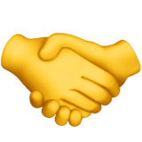 Apple design of the handshake emoji verson:ios 16.4