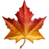 Apple design of the maple leaf emoji verson:ios 16.4