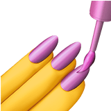 Apple design of the nail polish emoji verson:ios 16.4
