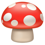 Apple design of the mushroom emoji verson:ios 16.4