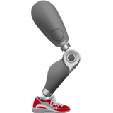Apple design of the mechanical leg emoji verson:ios 16.4