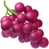Apple design of the grapes emoji verson:ios 16.4