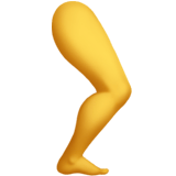 Apple design of the leg emoji verson:ios 16.4