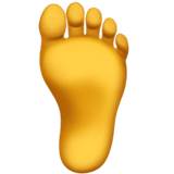 Apple design of the foot emoji verson:ios 16.4