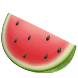 Apple design of the watermelon emoji verson:ios 16.4
