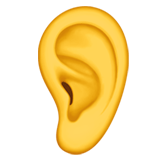 Apple design of the ear emoji verson:ios 16.4