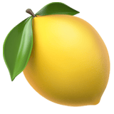 Apple design of the lemon emoji verson:ios 16.4