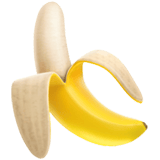 Apple design of the banana emoji verson:ios 16.4