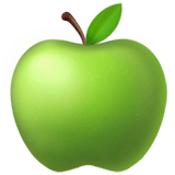 Apple design of the green apple emoji verson:ios 16.4