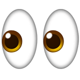Apple design of the eyes emoji verson:ios 16.4