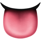Apple design of the tongue emoji verson:ios 16.4