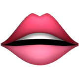 Apple design of the mouth emoji verson:ios 16.4