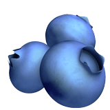 Apple design of the blueberries emoji verson:ios 16.4