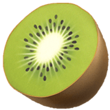 Apple design of the kiwi fruit emoji verson:ios 16.4