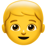 Apple design of the boy emoji verson:ios 16.4