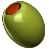 Apple design of the olive emoji verson:ios 16.4