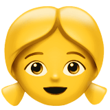 Apple design of the girl emoji verson:ios 16.4